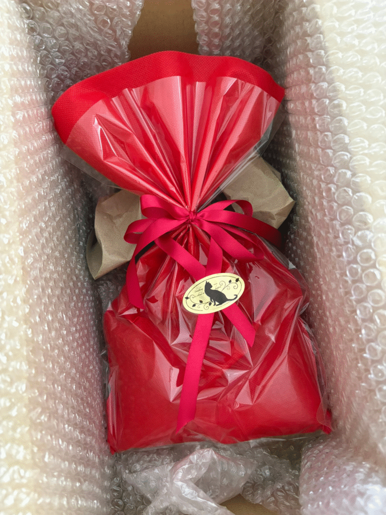 猫雑貨ナガチャンのプレゼントラッピング見本02