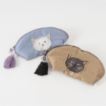 クラフトインディア/Craft Indiaねこのビーズ刺繍ミニポーチcat01