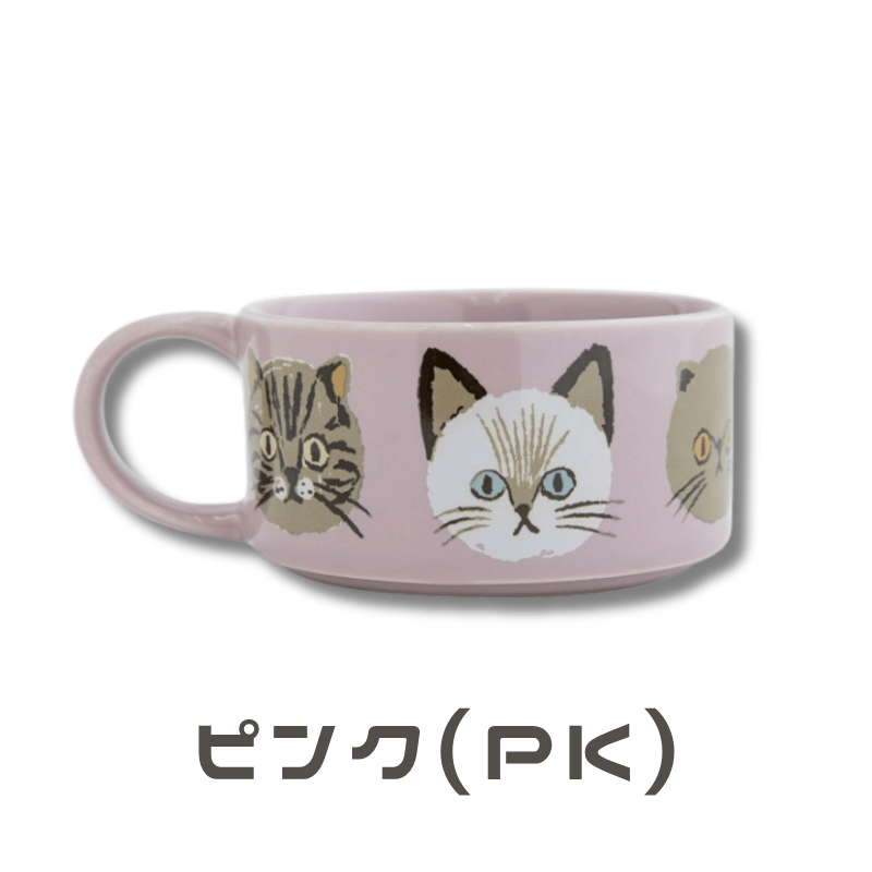 LOVE CAT! / アイラブキャット
スープマグカップ スプーン付きピンク