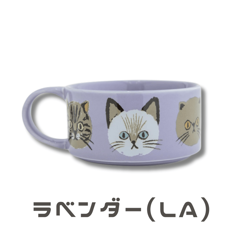 LOVE CAT! / アイラブキャット
スープマグカップ スプーン付きラベンダー