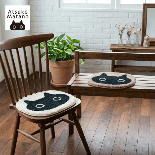 マタノアツコチェアマット黒猫メメMEME00