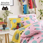 マタノアツコ / Atsuko Matano 猫と木 掛カバー＆ピロケース 2点セット メインビジュアル