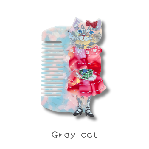ナタリー・レテキャットコーム猫Nathalie LetCateComb-graycat