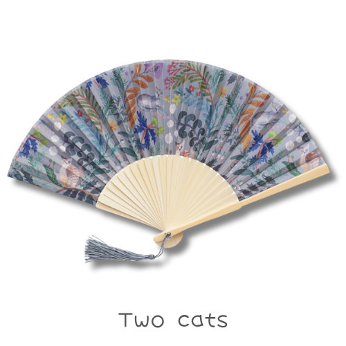 松尾ミユキ扇子せんすセンス
matsuomiyuki-sensu-Butterfly-cat_Two-cats-01