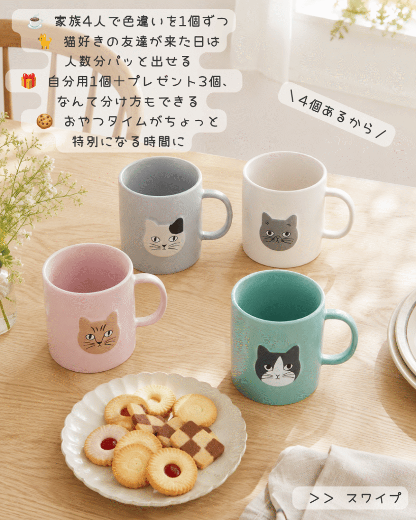 松尾ミユキCat-Face-mugぷっくり立体感猫顔マグカップ10