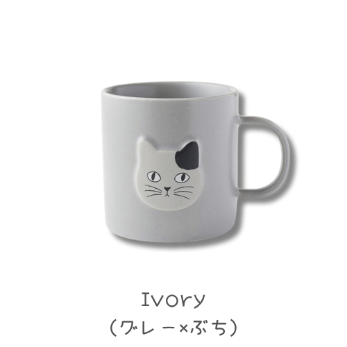 松尾ミユキCat-Face-mugぷっくり立体感猫顔マグカップ07