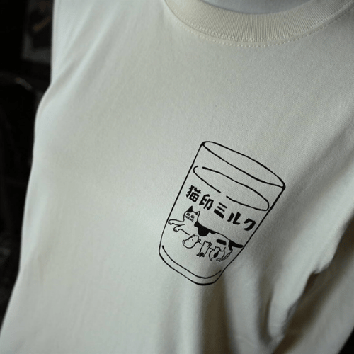 星羊社猫印ミルクロングスリーブTシャツ07